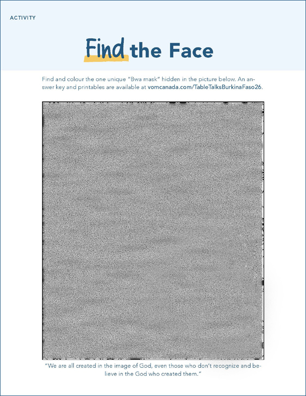 Burkina Faso - Find Face Answer Key