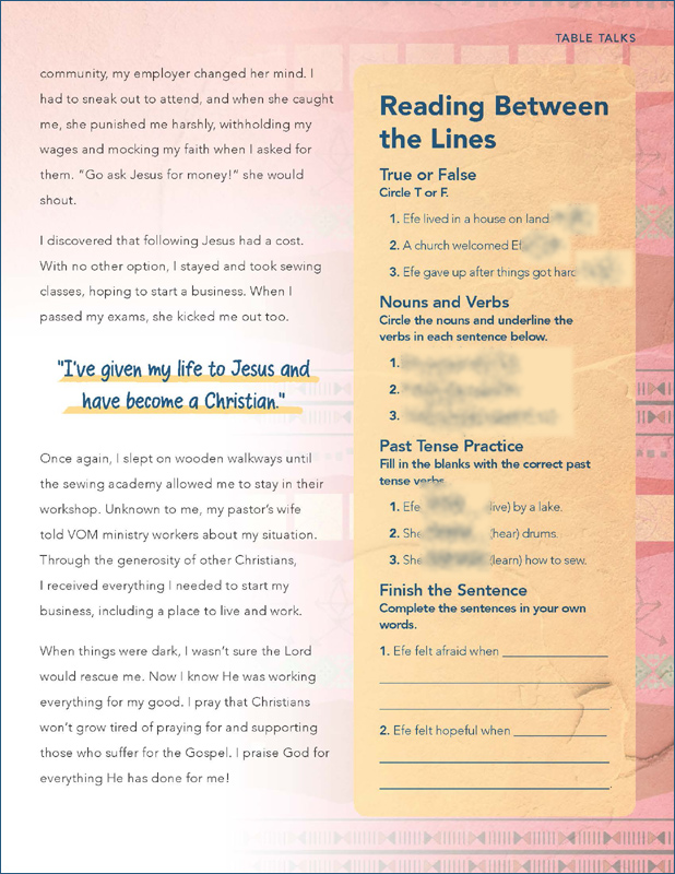 Benin - Along the Way Answer Key