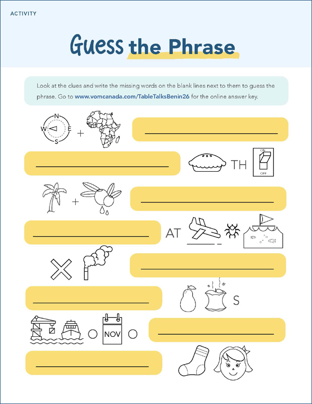 Benin - Guess the Phrase