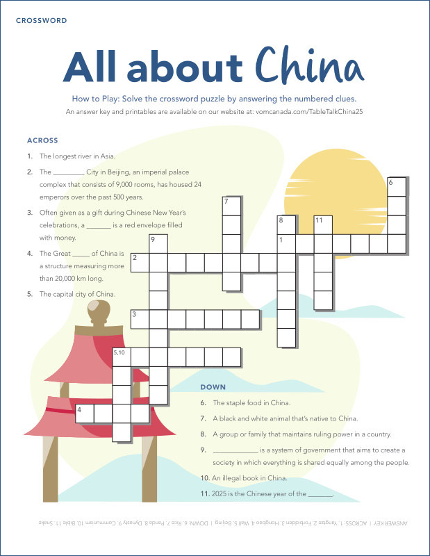 China - Crossword