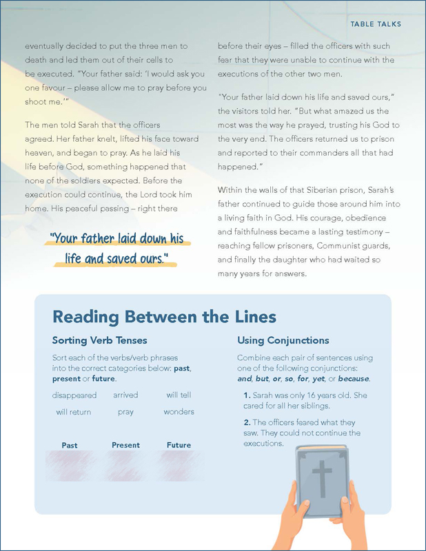 Fathers - Along the Way - Answer Key