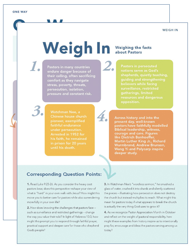 Pastors - Weigh In One Way