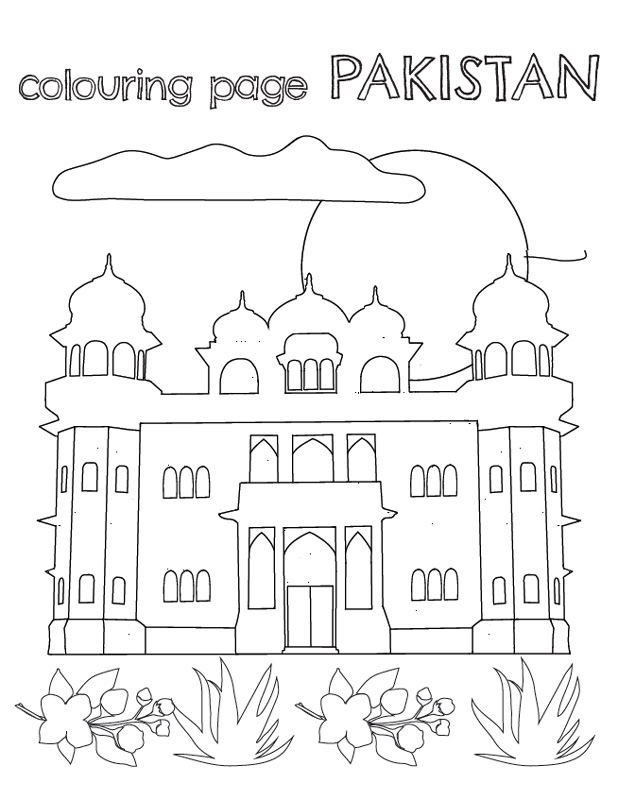 Pakistan Colouring Page