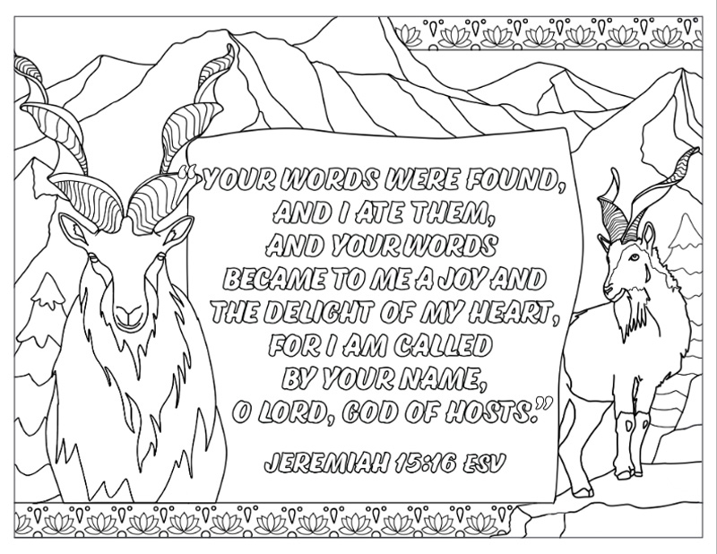 Verse Colouring Page