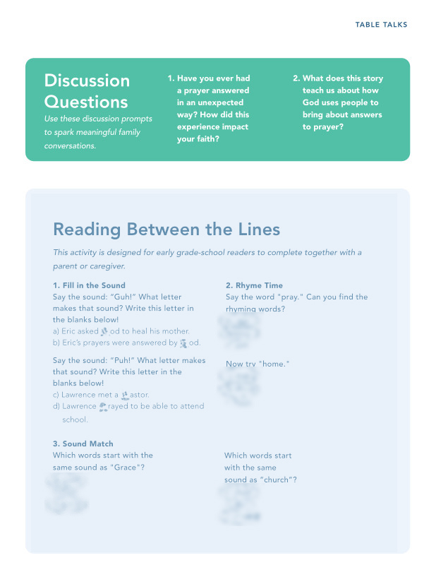 Prayer - Along the Way Answer Key